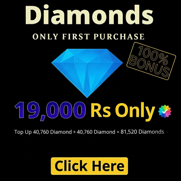 Top Up 40,760 Diamond + 40,760 Diamond = 81,520 💎