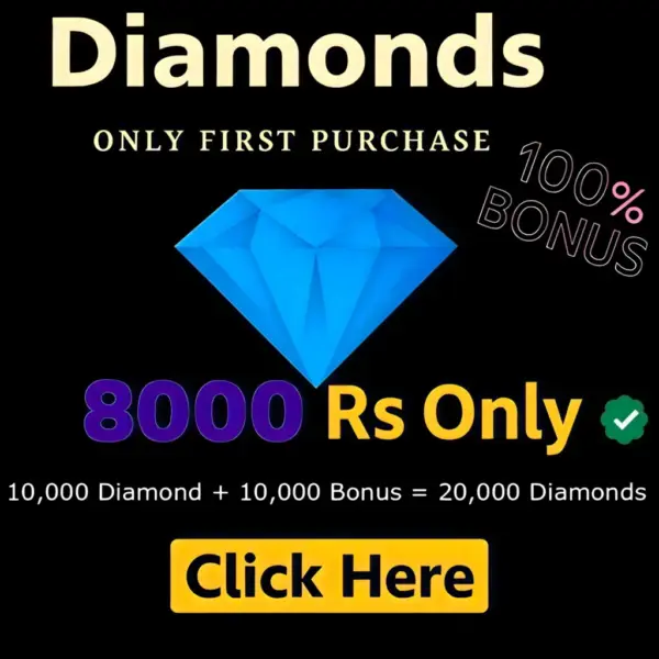 Top Up 10,000 Diamonds + 10,000 Bonus = 20,000 💎