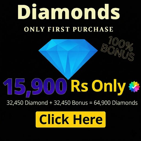 32,450 Diamond + 32,450 Bonus = 64,900 Diamonds